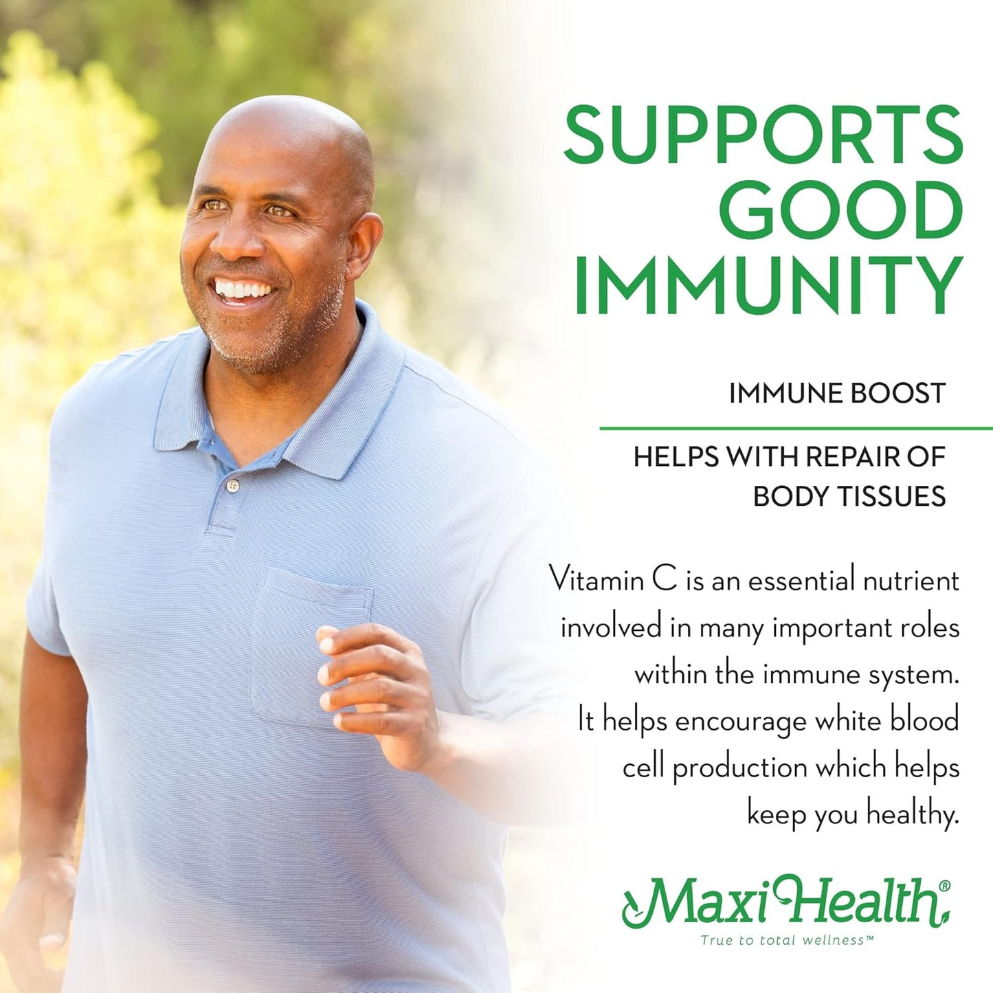 Maxi Health Max C Gram Plus - 90 Capsules for Immune Support and Overall Health Boost