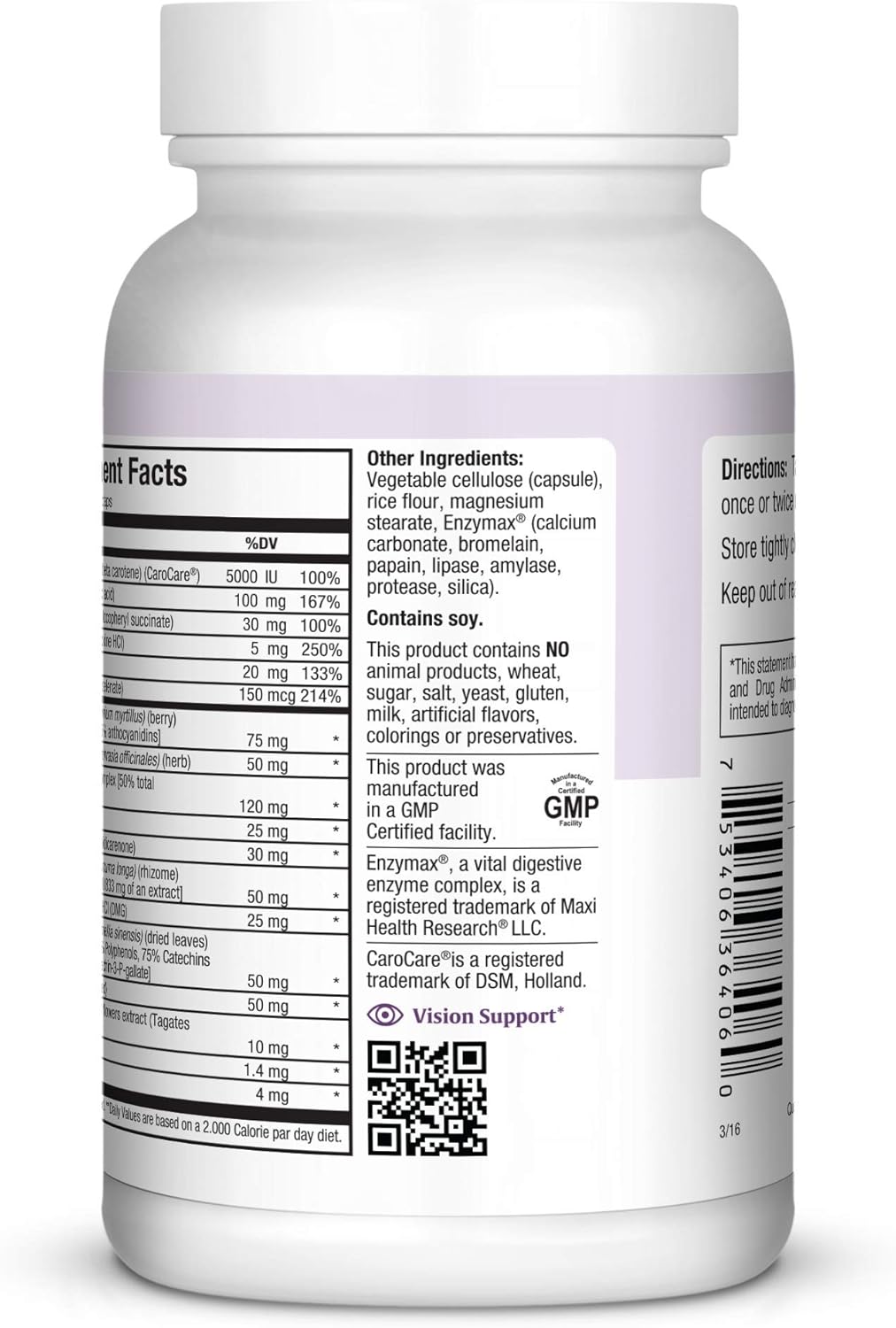 Maxi Health Maxi Vision Complete Support Capsules - 60 Count, Vision Support Formula