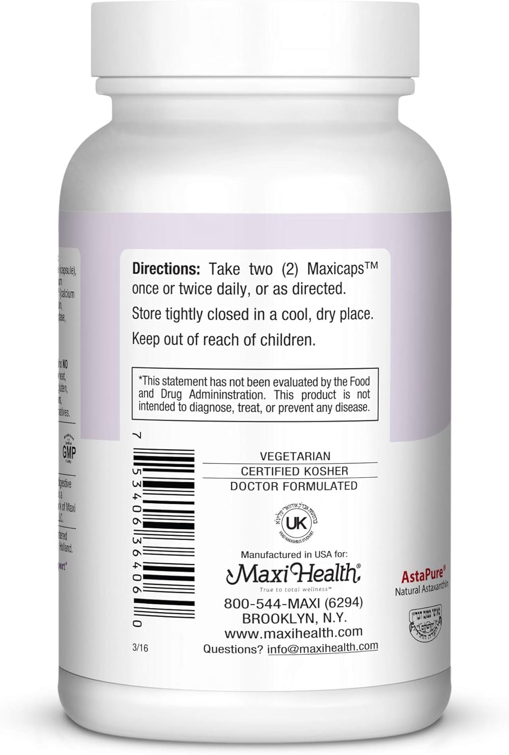 Maxi Health Maxi Vision Complete Support Capsules - 60 Count, Vision Support Formula
