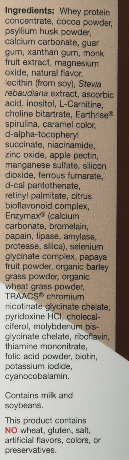 Maxi Health NatureMax EnergizeTM Whey Protein Powder - Natural Chocolate Flavor - 20g Protein - Kosher Dairy Vitamin - Energy Support Meal Replacement