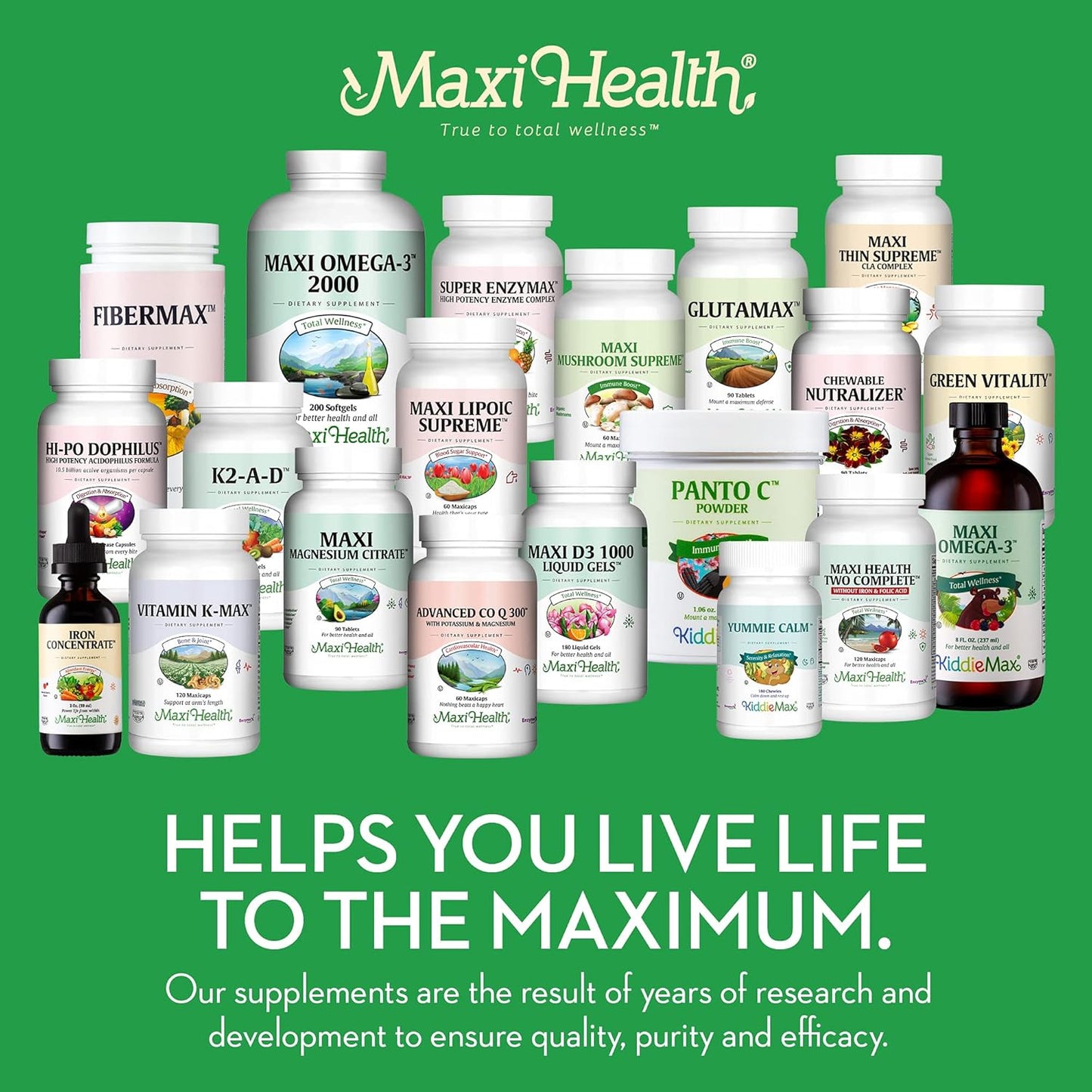 Maxi Health Probiotics: 15 Strains, 20 Billion CFU for Digestive Health - Daily Support for Men and Women - Lactobacillus Rhamnosus - 30 Capsules