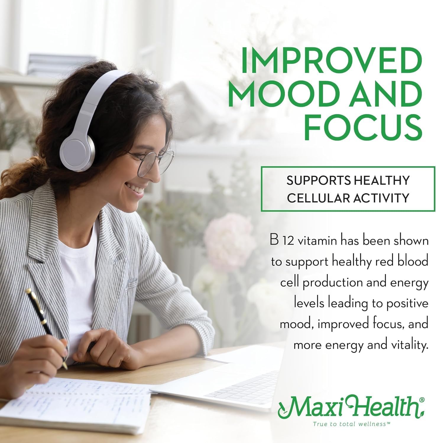 Maxi Health Raspberry Liquid Vitamin B Complex for Kids - Sublingual B12 Drops for Energy & Brain Function - 2 fl. Oz