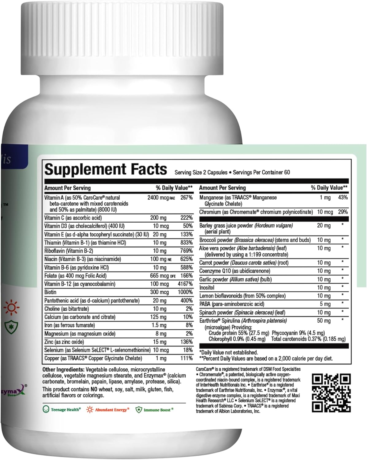 Maxi Health Teen Supreme HIS Vitamins for Boys (120) - Multivitamin for Young Men 12-17 - Daily Nutrition, Energy, Immune Support & Antioxidants - BoostGo Australia