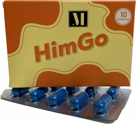 Maximize Men's Performance with HimGo Stamina Boost Capsules - Horny Goat Weed, Tongkat Ali, Ginseng, Maca Root - 10 Capsules