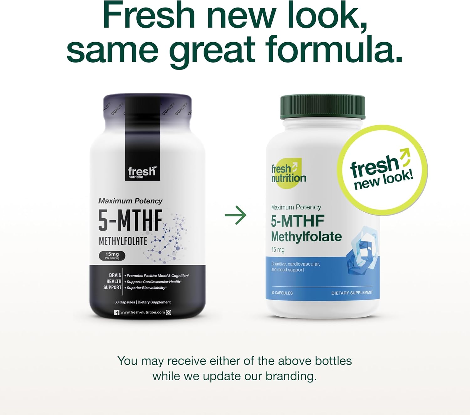 Maximum Potency L Methylfolate 15mg Capsules - Active Vitamin B9 for Mood, Cognition, Immunity - 5-MTHF Methyl Folate for Cardiovascular and Neurological Health - 60 Caps