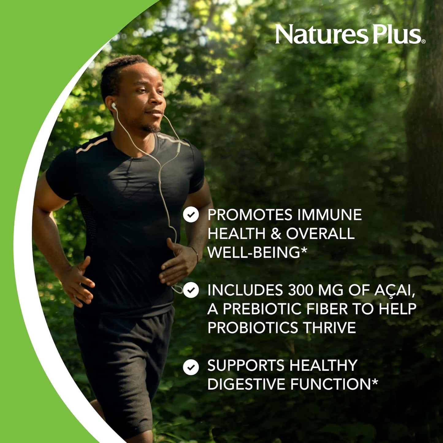Maximum Strength Digestive Supplement with Intestinal & Colonic Probiotics - Nature's Plus Ultra Probiotics - 30 Vegetarian Capsules