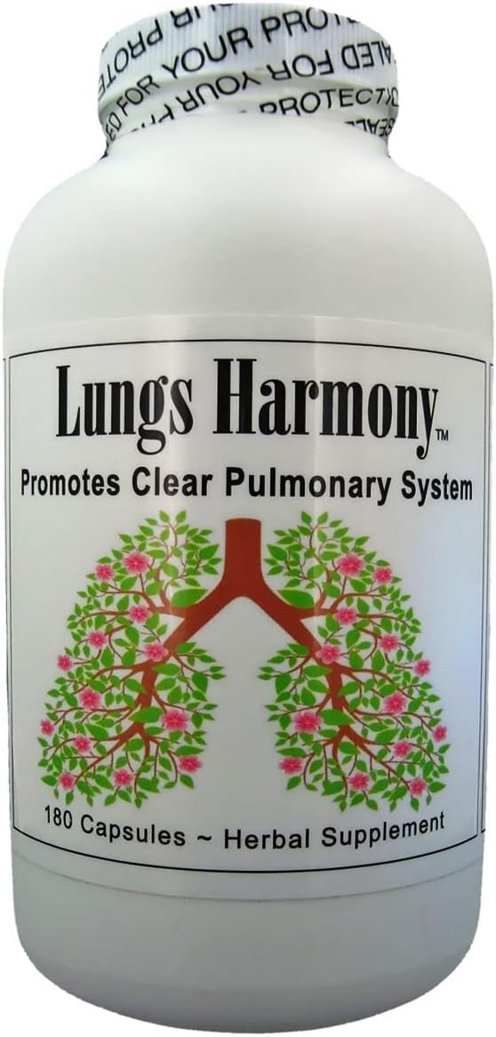 Maximum Strength Lung Harmony Tablets - Natural Lung Decongestant and Detox for Clear Breathing. Supports Lung Health for Smokers and Non Smokers.