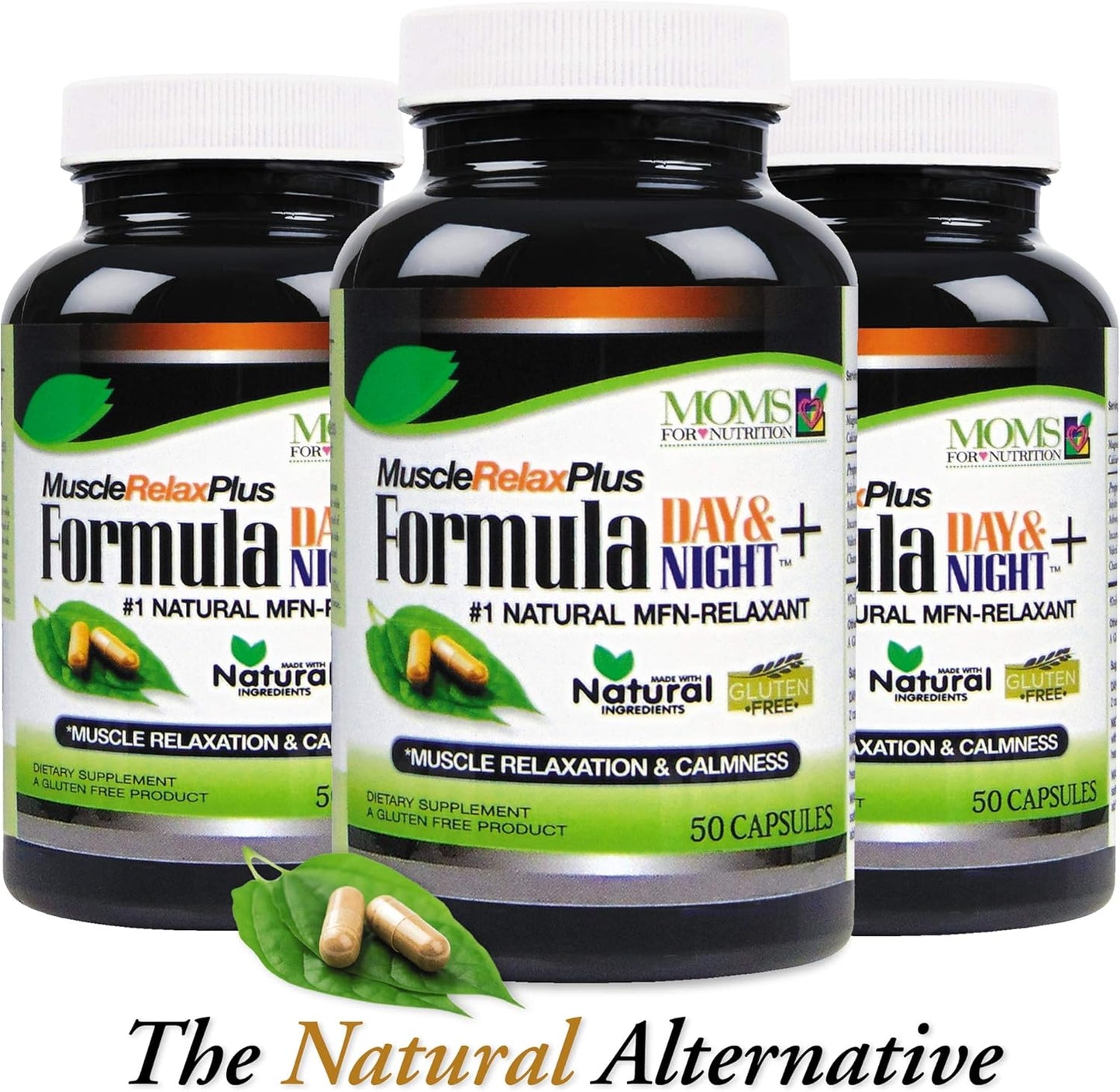 Maximum Strength Natural Relaxant Supplement Capsules for Moms - Large 1,150mg Support - Day/Night 24/7 Muscle Relax Formula - 50 Count - BoostGo Australia