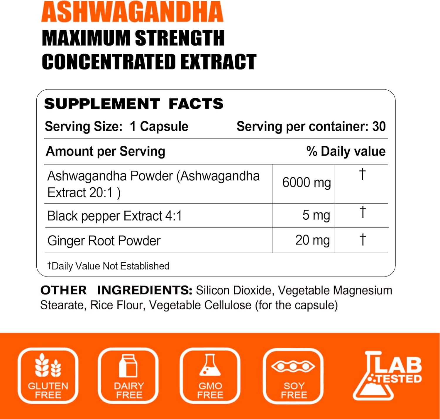 Maximum Strength Nature4U Ashwagandha Capsules with Black Pepper and Ginger Root for Stress and Mood Support - BoostGo Australia