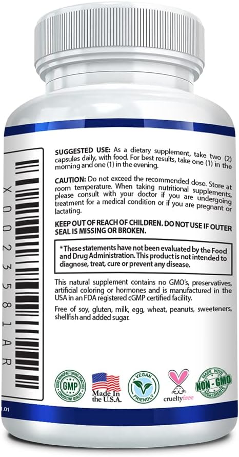 Maximum Strength Research Verified Ashwagandha 1500mg with Bioperine and Ginger Root - 60 Vegan Capsules, Cognitive Function Support