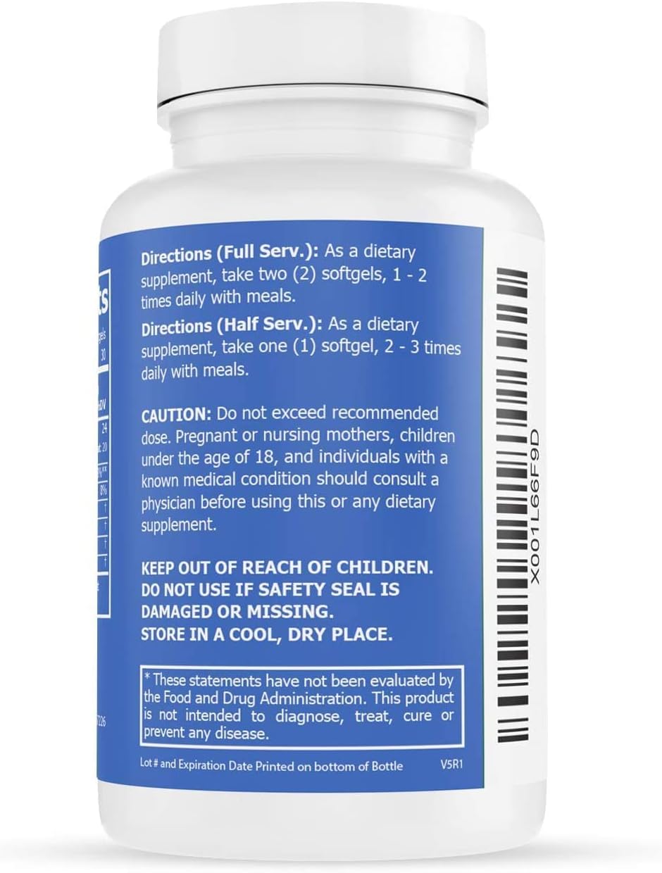 Maximum Strength Whole Nature Omega-3 Fish Oil Supplements, 2400mg, EPA and DHA Fatty Acids, Heart, Brain & Immune Support, Natural Lemon Flavor, 120ct
