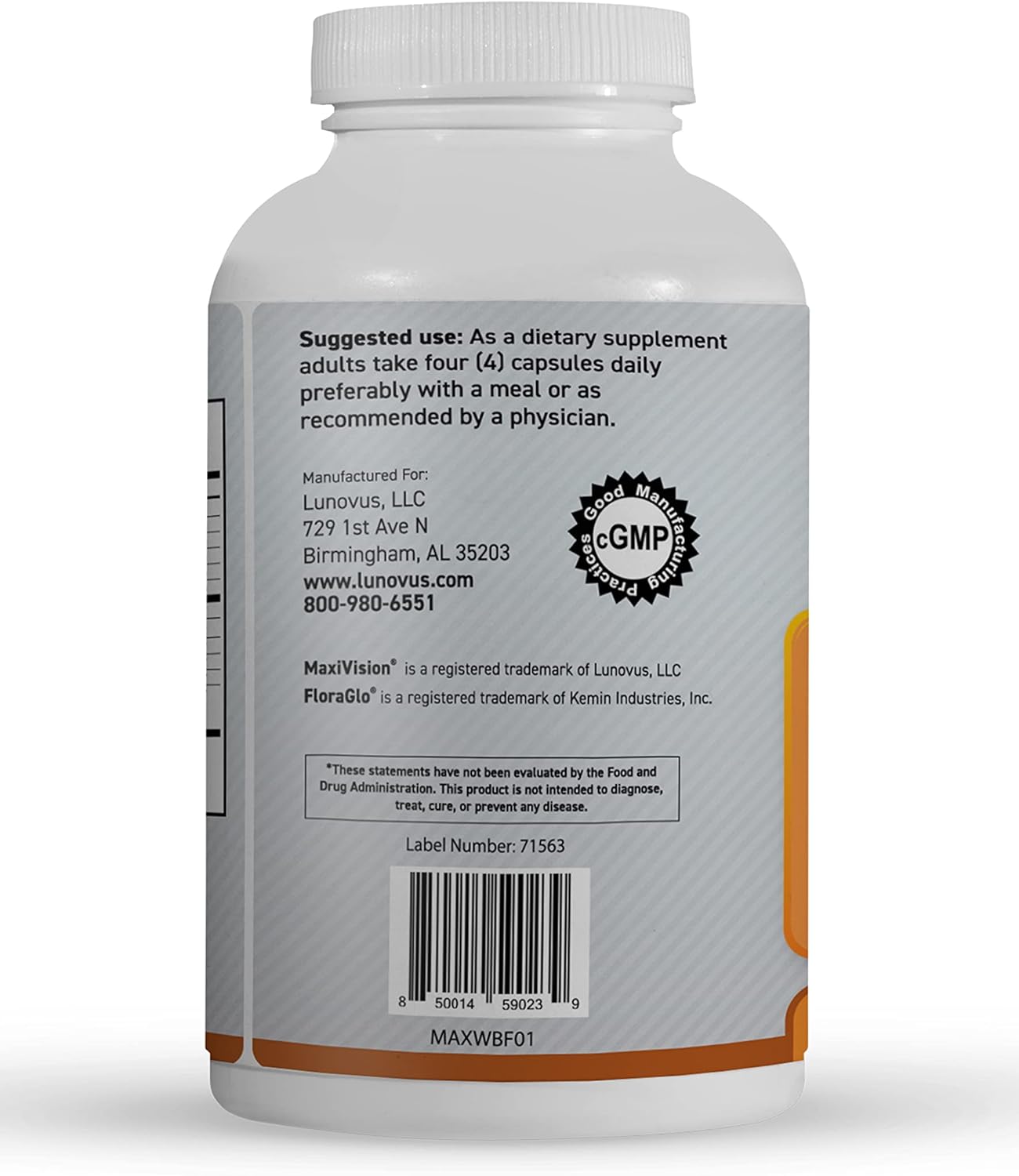 MaxiVision® AREDS 2 Whole Body Formula with Lutein and Zeaxanthin for Macular Support - Eye Strain Relief - 120 Capsules - BoostGo Australia