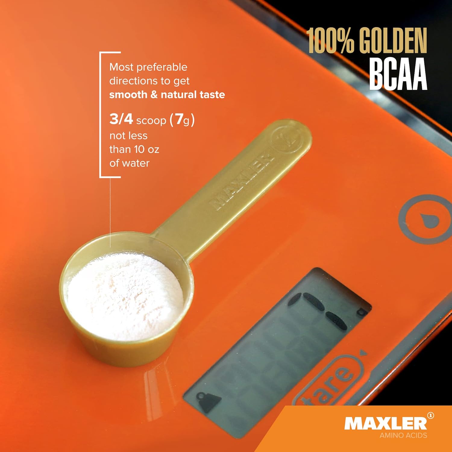 Maxler 100% Golden BCAA Powder - Vegan Amino Acids Drink for Muscle Recovery & Growth - Strawberry Flavor - 60 Servings