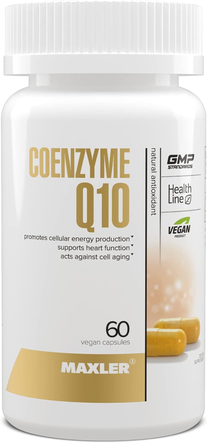 Maxler Coenzyme Q10 (Ubiquinone) Supplement - 100mg CoQ-10 per Serving - 60 Vegan Capsules for Antioxidant Support