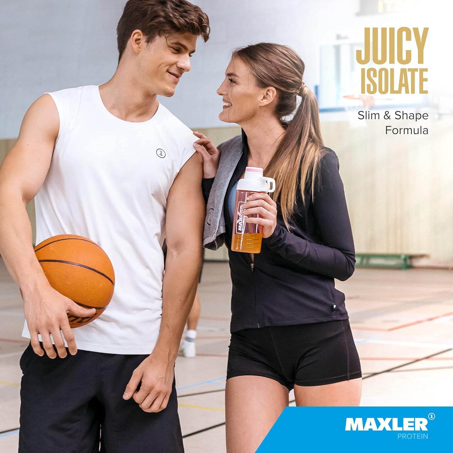 Maxler Juicy Isolate Protein Powder - Orange Clear Whey Isolate for Muscle Recovery - Low Lactose, Fat & Sugar Free - Pre & Post Workout Drink - 90% Protein - 1.1 lb (20 Servings)