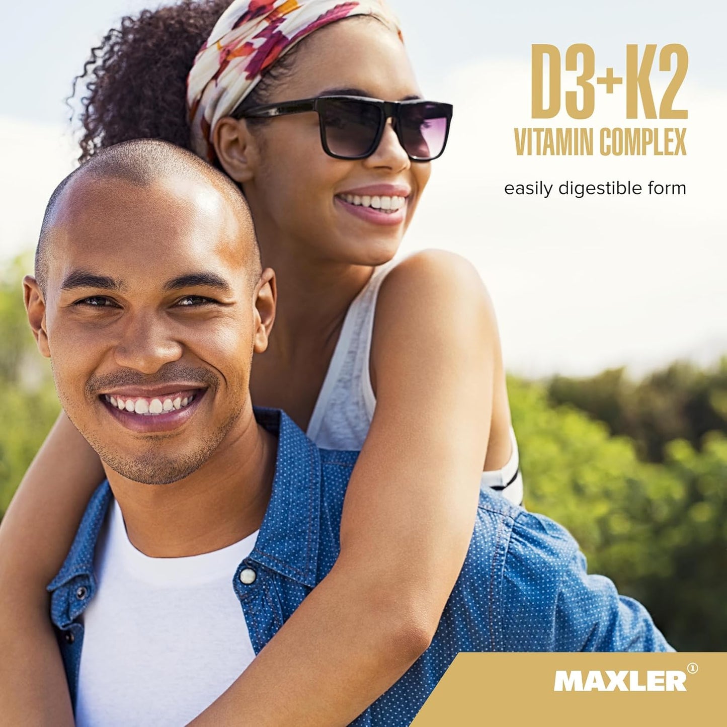 Maxler Vitamin D3 K2 Drops with MCT Oil - Heart, Bone & Immune Support - No GMO, No Colors, No Sweetener, No Alcohol - 5000 IU Vitamin D3 & 500 mcg Vitamin K2 - 120 Servings Lemon Flavor