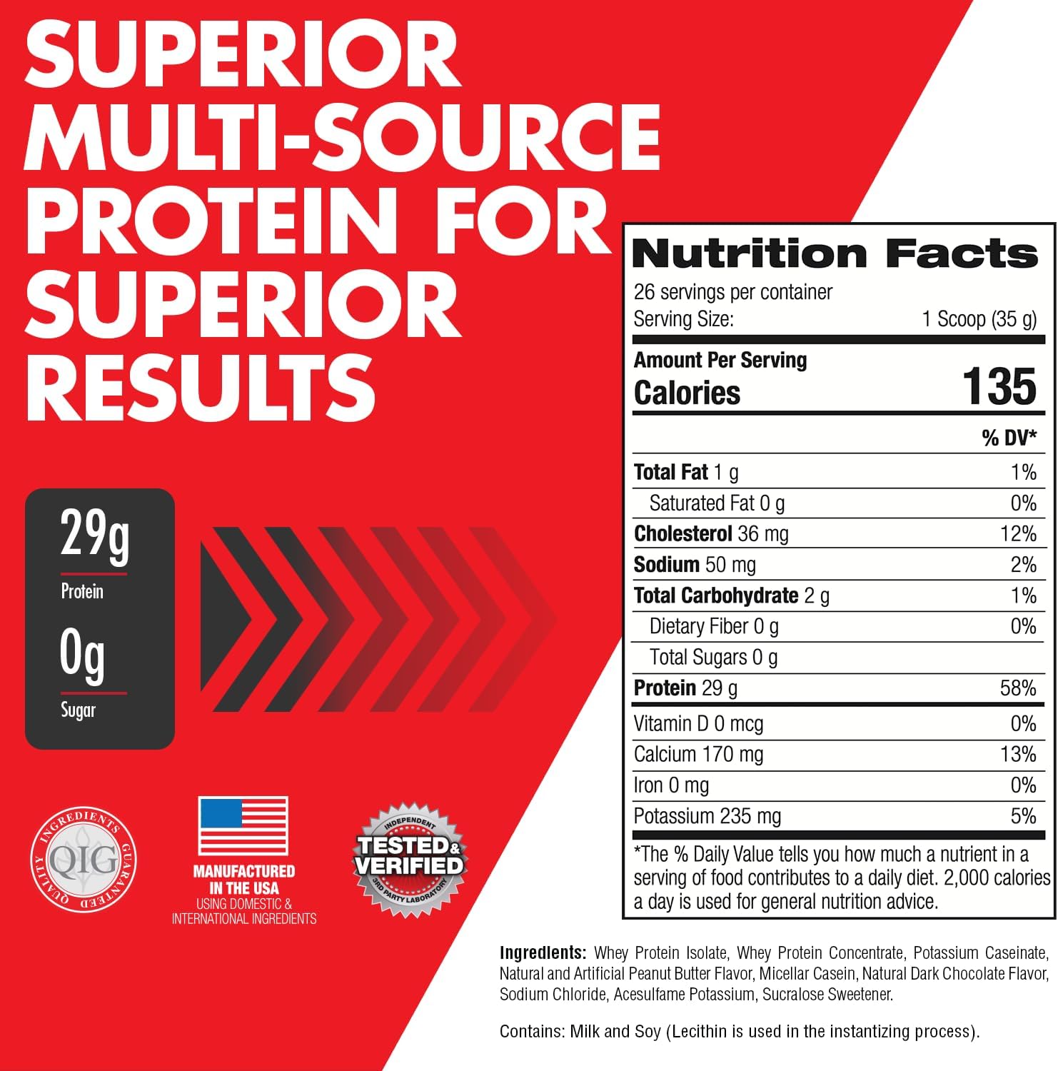 Maxpro Elite Whey Protein Powder | High Protein, Zero Sugar, BCAAs | Cold Filtered Whey Isolate, Micellar Casein | Muscle Growth & Recovery (Peanut Butter Chocolate, 2lb)