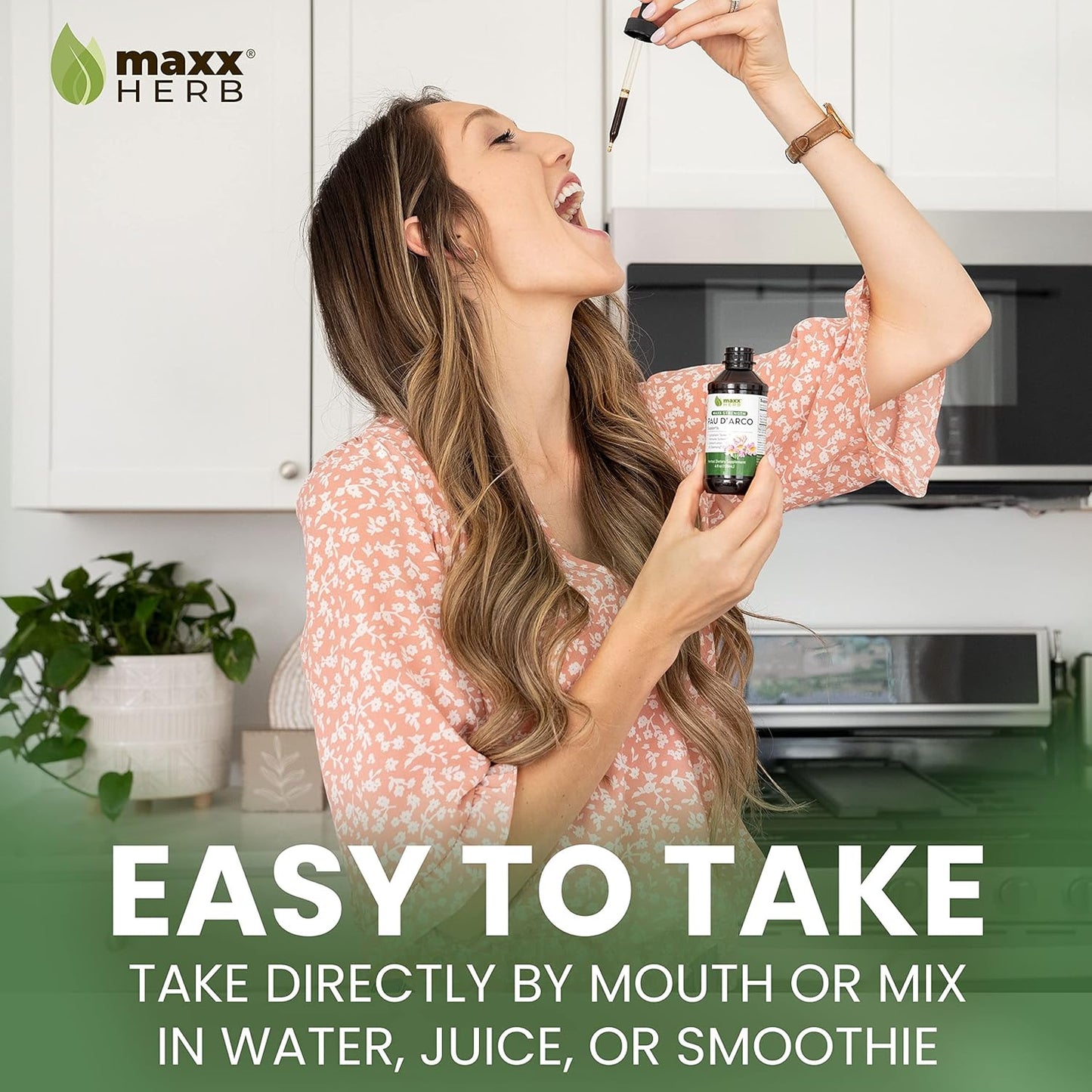 Maxx Herb PAU D'Arco Tincture - High Potency Immune Support Extract, Taheebo Tea Inner Bark - 4 Oz Bottle (60 Servings)