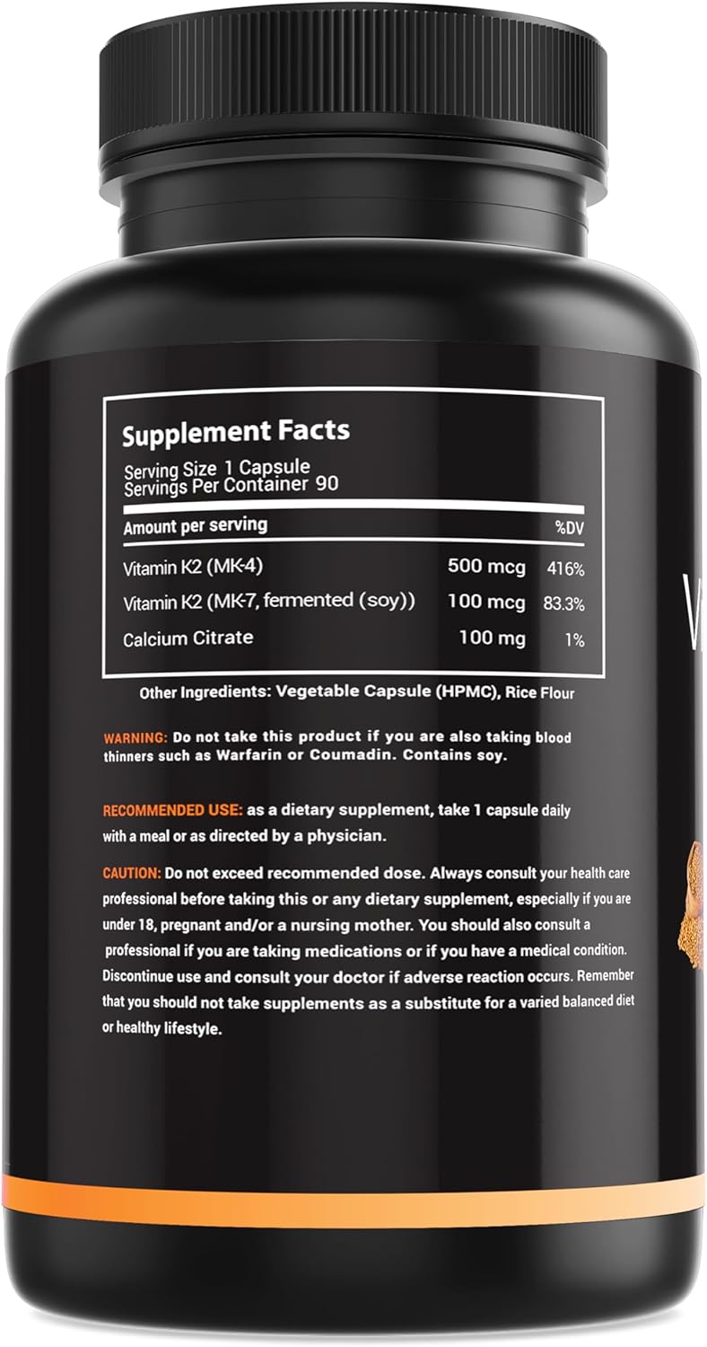 MaxX Labs Apple Cider Vinegar Capsules with The Mother + Vitamin K2 Supplement - Energy, Immunity, Digestion, Metabolism & Bone Support - 90 Capsules
