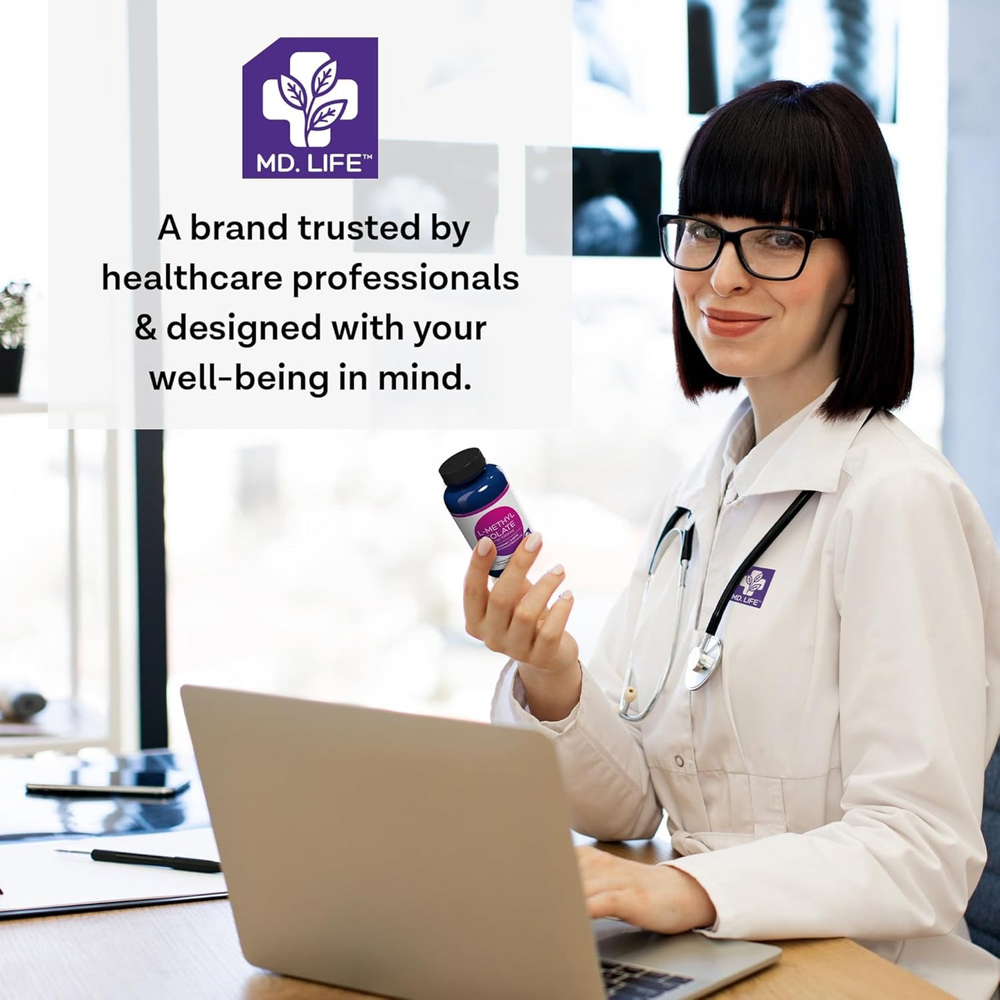 MD.LIFE L-Methylfolate 5mg Capsules - Professional-Grade Methylfolate Supplement - Maximum Potency MTHFR Support - BoostGo Australia