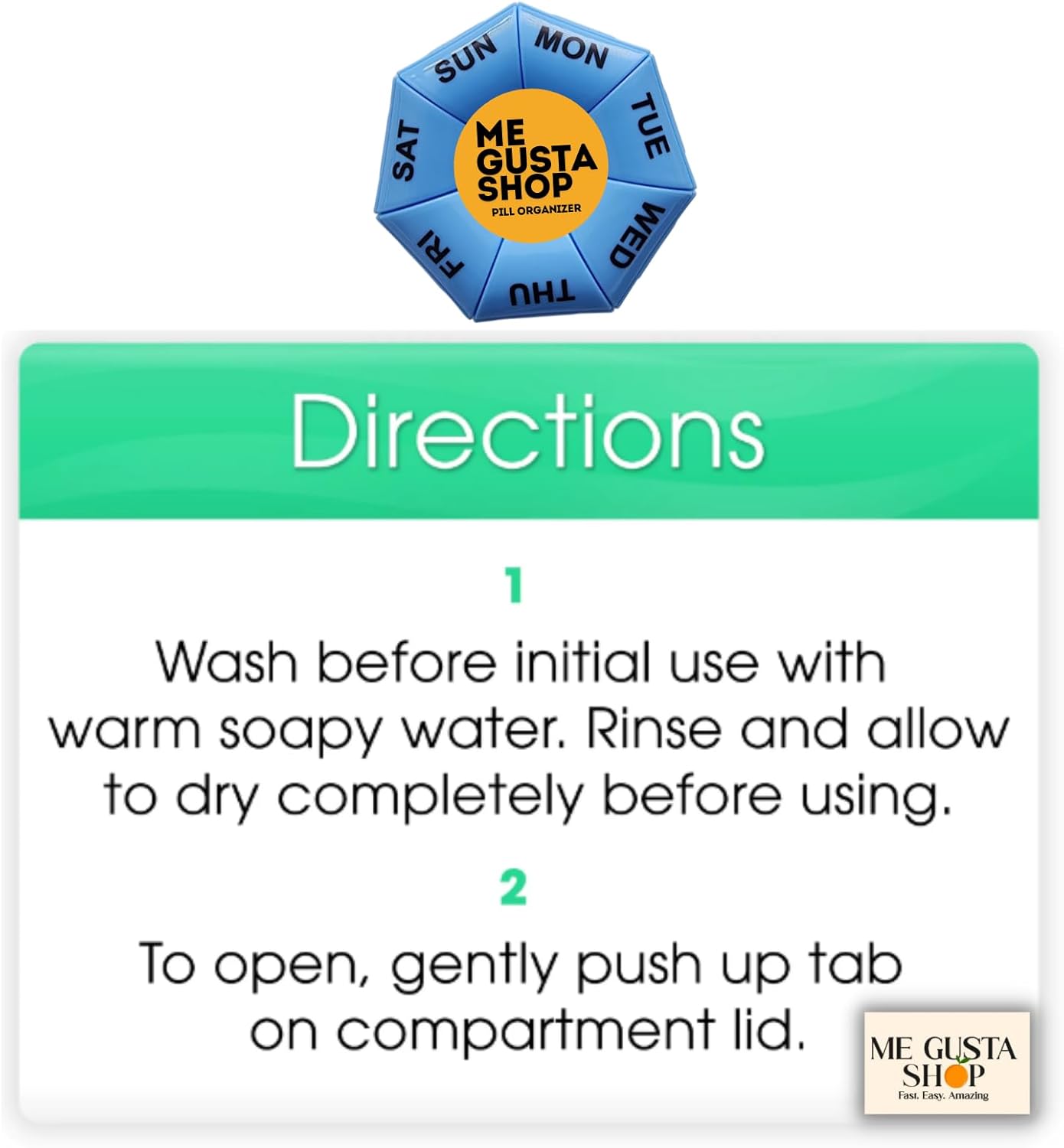 ME GUSTA SHOP Biotin Collagen Gelatin Supplement for Hair Skin Nails 120 ct with Pill Organizer - Extra Strength Dietary Spring Valley Formula