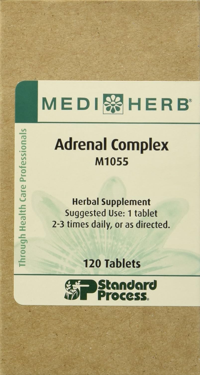 Medi Herb Adrenal Complex Supplement - 120 Tablets for Stress Support & Energy Boost