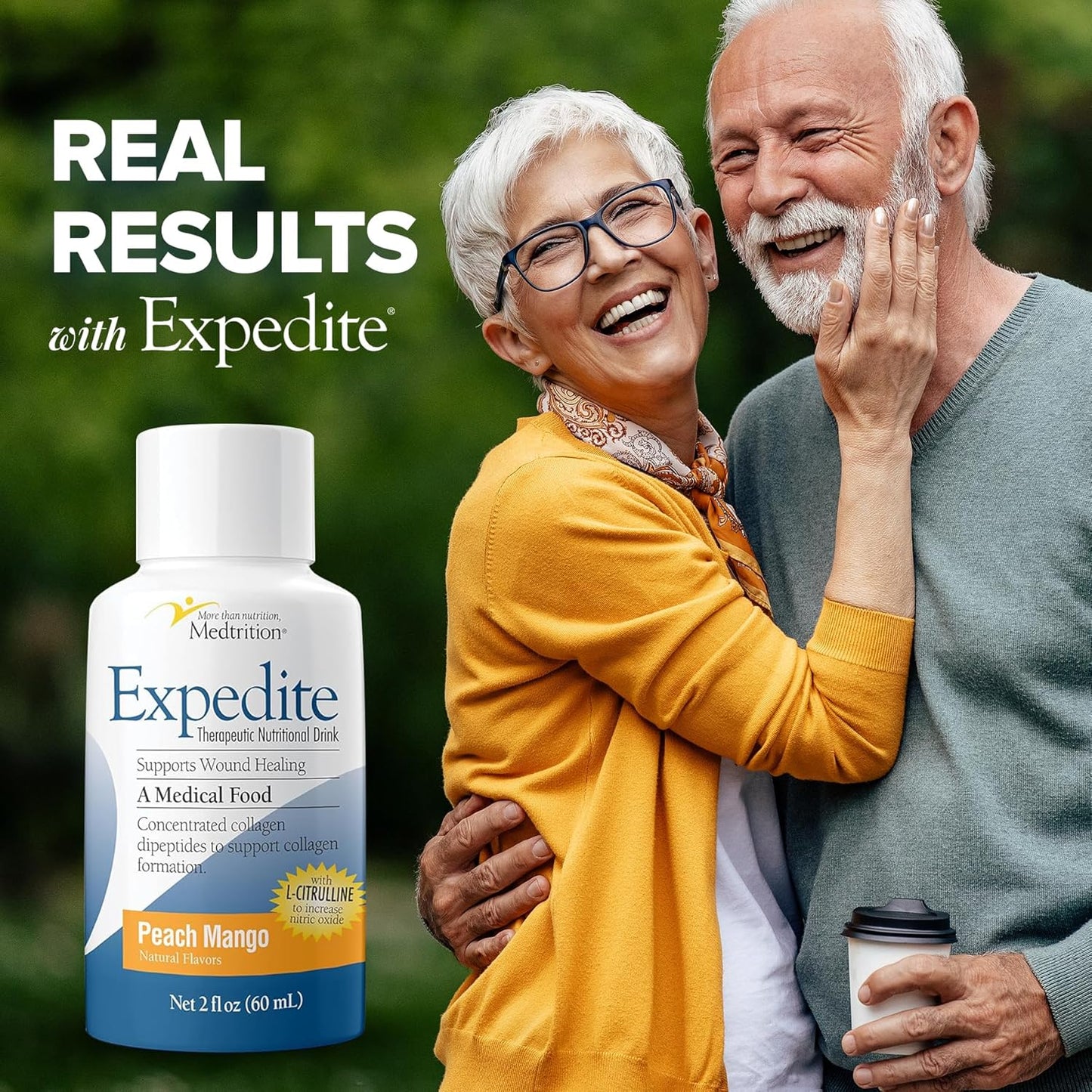 Medtrition Expedite Liquid Collagen - Supports Wound Healing, Surgery Recovery, Diabetic Foot Ulcers, Skin Health - 30x More Collagen Peptides - Pack of 48 Bottles