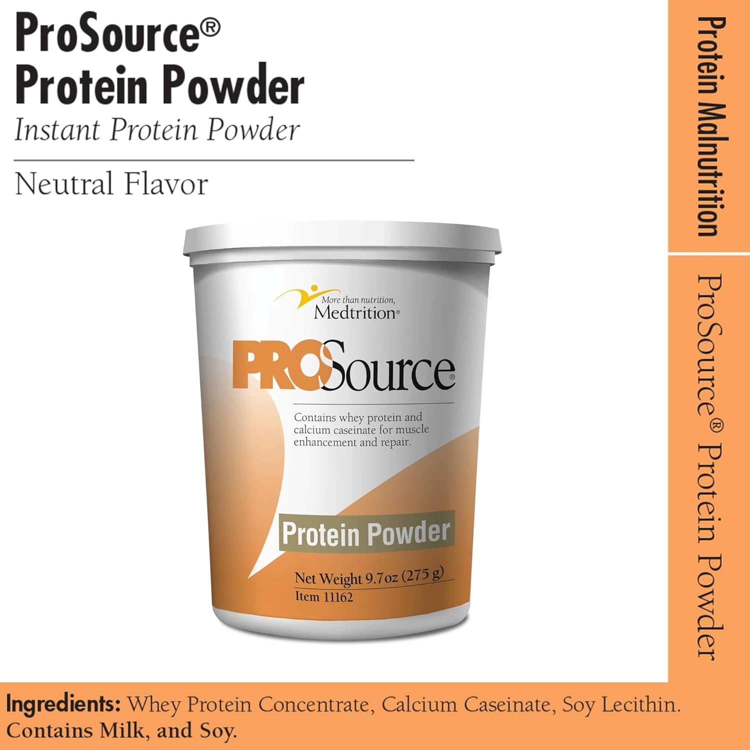 Medtrition ProSource Protein Powder - 9.7 oz (275 g) - Neutral Flavor - High-Quality Protein Supplement