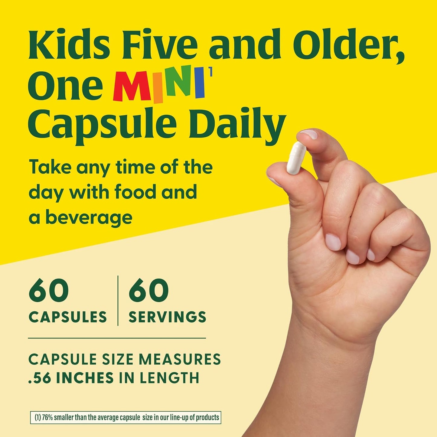 MegaFood MegaFlora Kids Probiotics - 5 Billion CFUs for Digestive Health - Non-GMO, Vegetarian - 60 Mini Capsules
