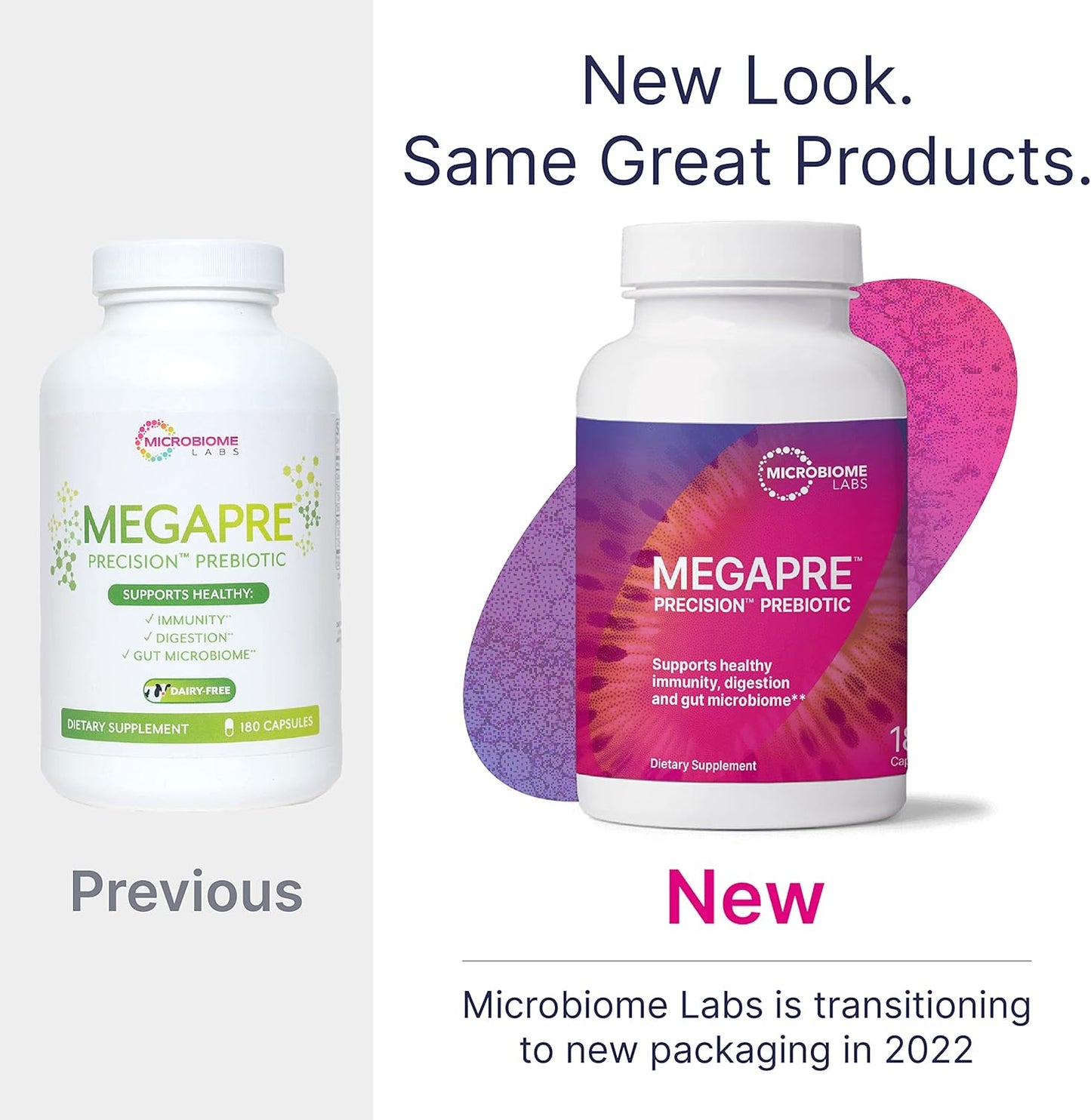 MegaSporeBiotic & MegaPre Probiotic Prebiotic Bundle - Spore-Based Probiotic with Fiber Supplement (60 + 180 Capsules)