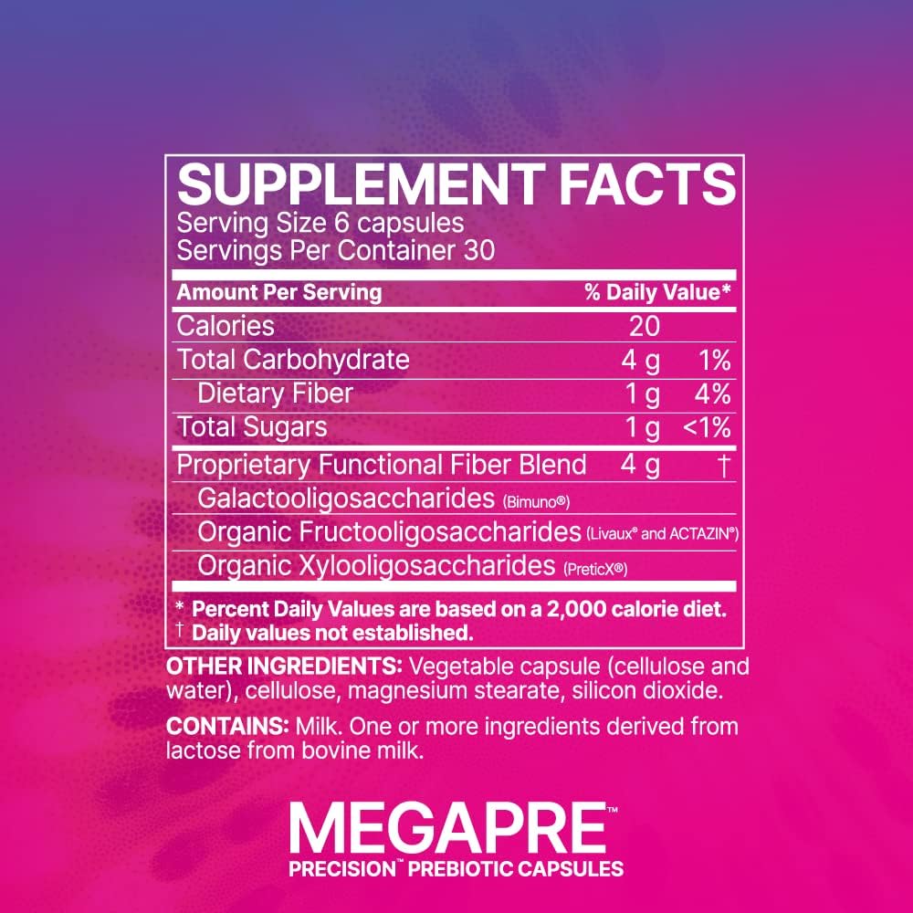 MegaSporeBiotic & MegaPre Probiotic Prebiotic Bundle - Spore-Based Probiotic with Fiber Supplement (60 + 180 Capsules)