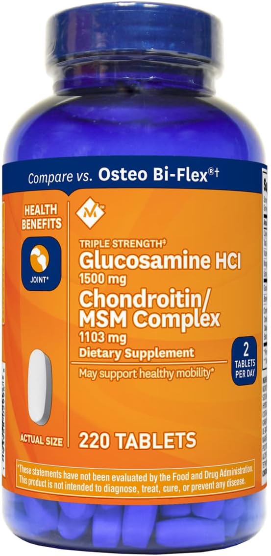 Member's Mark Triple Strength Glucosamine Chondroitin MSM Tablets - 220 Tablets