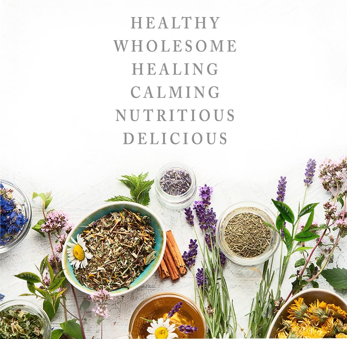 Menopause Comfort Herbal Tea - Natural Supplements for Women, Caffeine-Free Hot Flashes Relief - 20 Premium Sachets