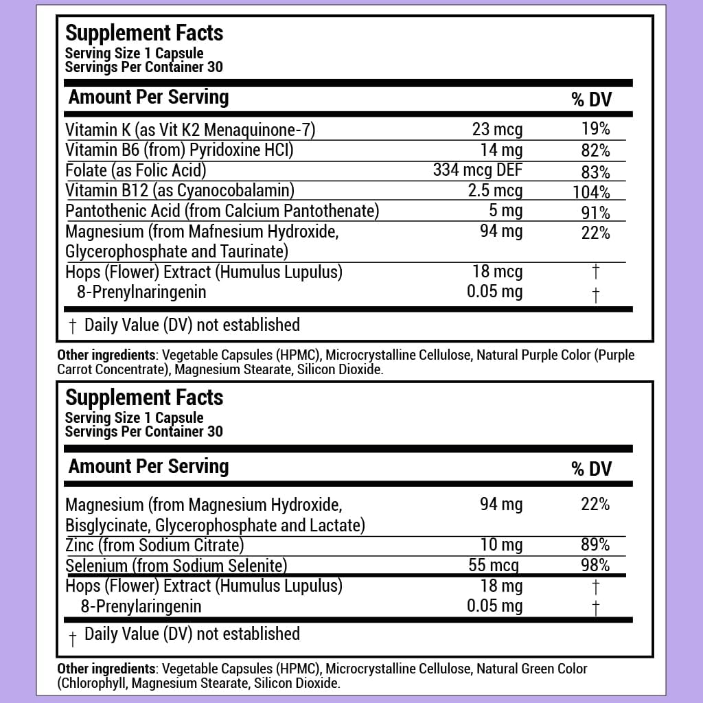 Menopause Energy Supplement with Magnesium Bisglycinate & B12 | Climafort CronoMag | 5 Salts Glycerophosphate | 30 Day Supply