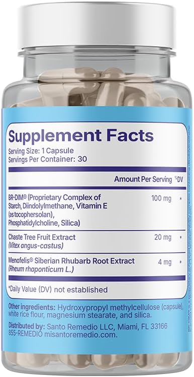Menopause Symptom Relief Dietary Supplement - Hormonal Balance, Hot Flash & Night Sweat Reduction, Mood Swing Relief - Clinically Proven, Hormone-Free - 30 Servings