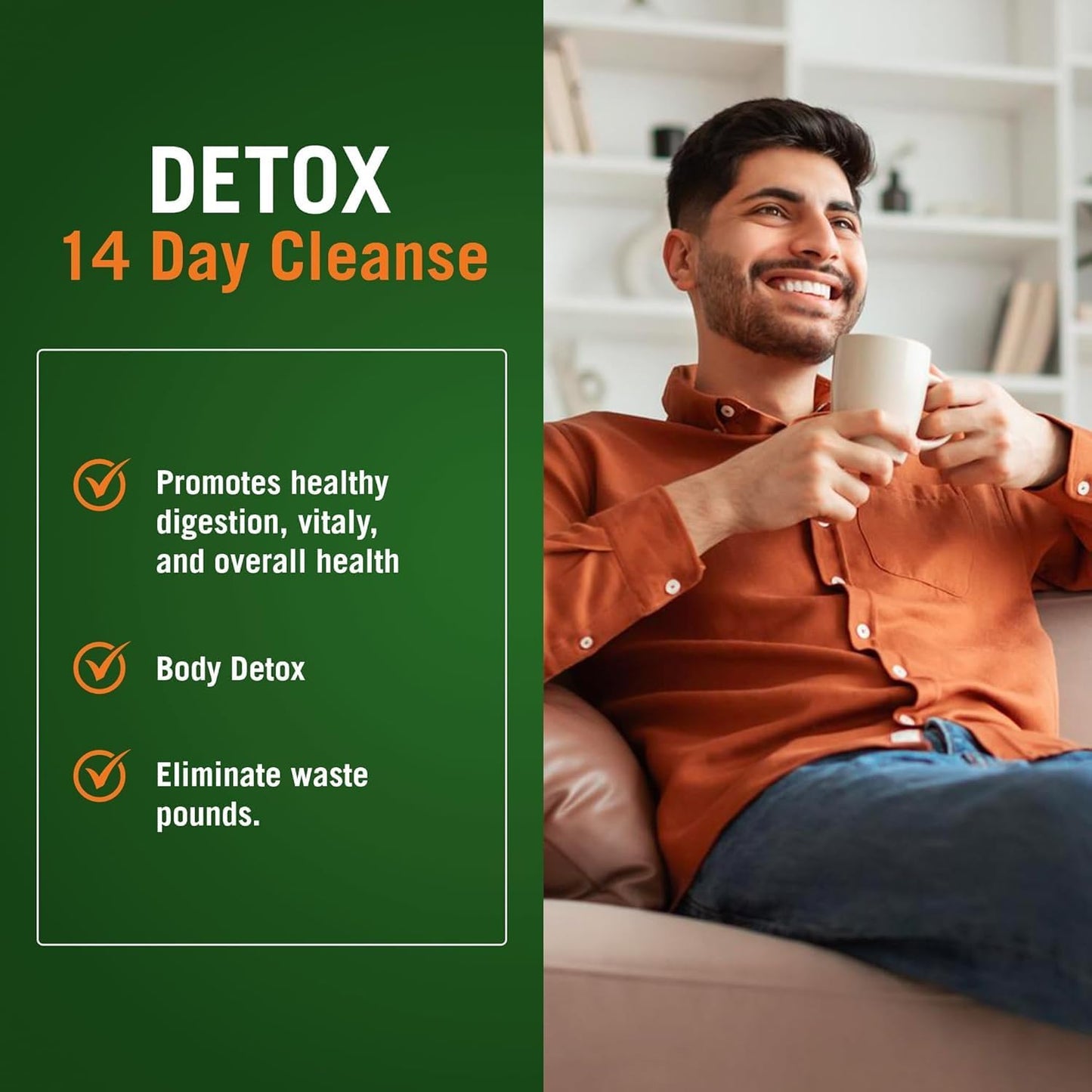 Men's 14-Day Complete Internal Cleansing Formula, The Cleaner Detox Vegetarian Capsules for Digestive Health by Generic Centuryⁿ Syst𝐞ms