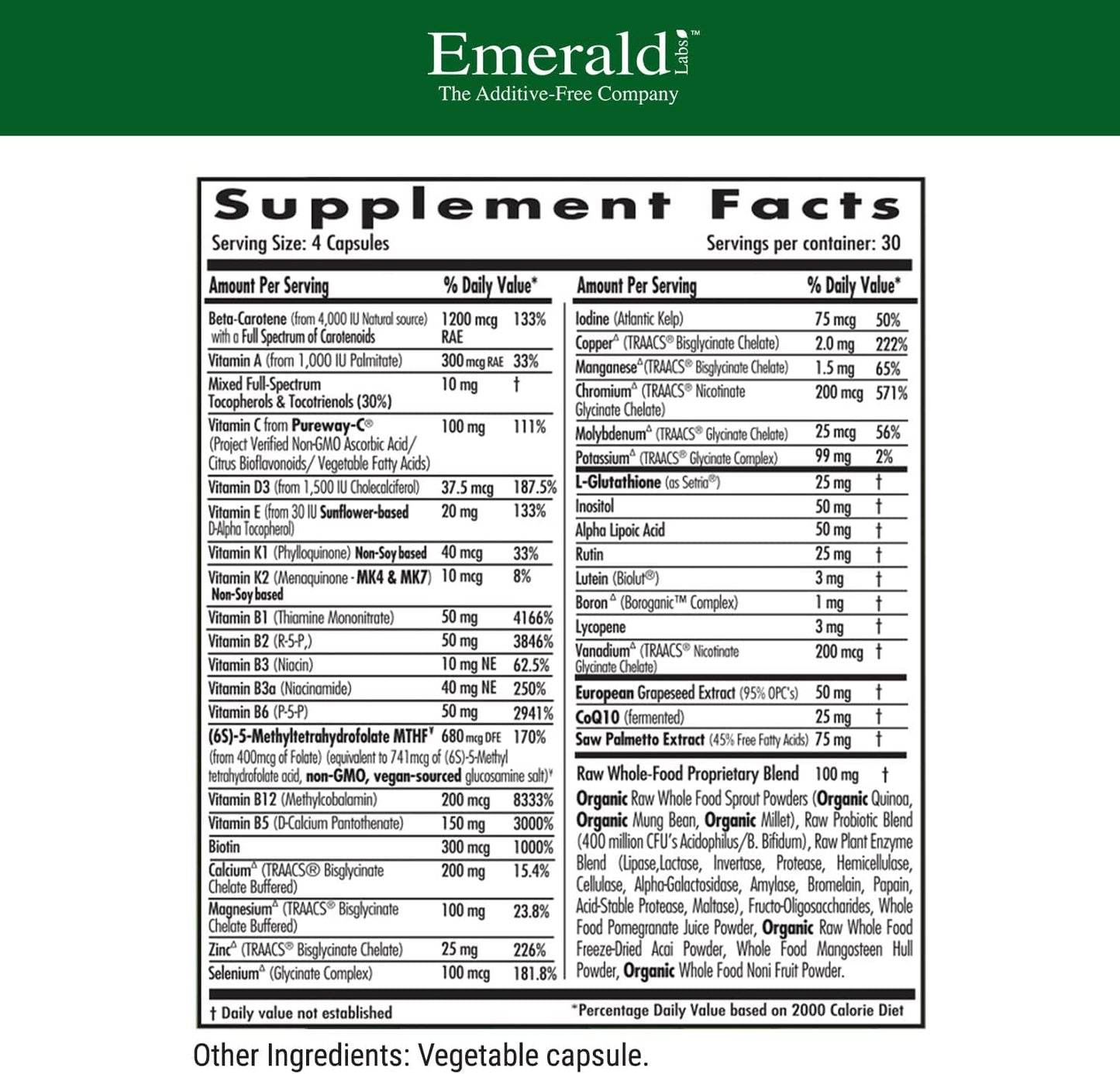Men's 45+ Clinical Multi Multivitamin - Supports Bone & Heart Health - Gluten-Free & Vegetarian - 120 Capsules