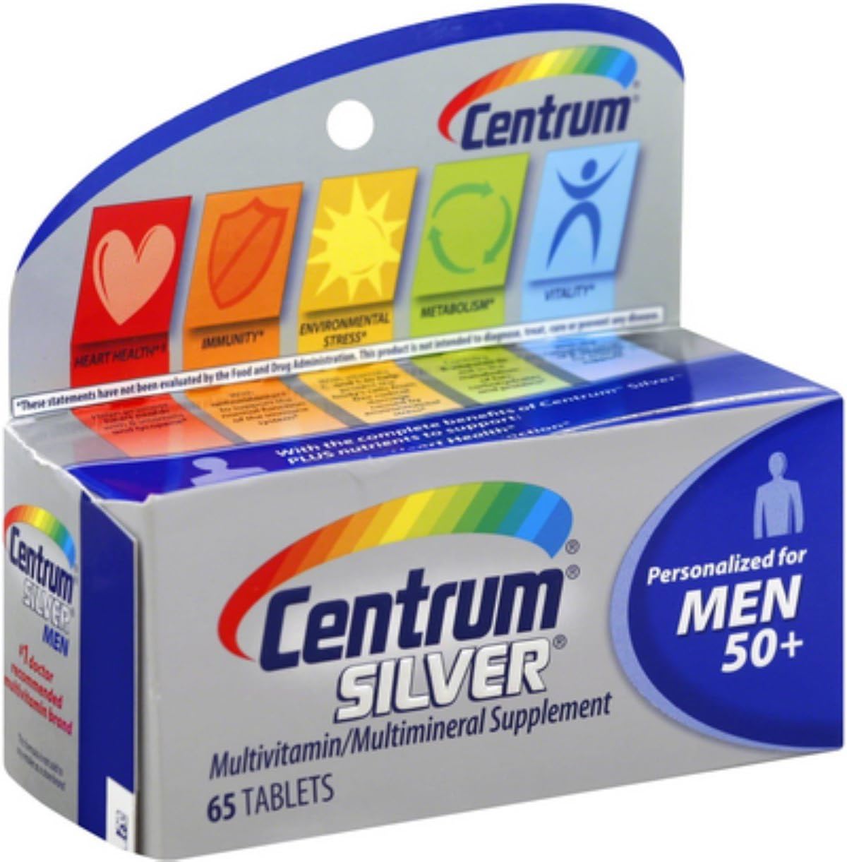 Men's 50+ Centrum Silver Multivitamin Tablets - 65 Count
