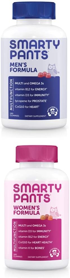Men's and Women's SmartyPants Multivitamin Bundle - Includes Men's and Women's Multivitamins