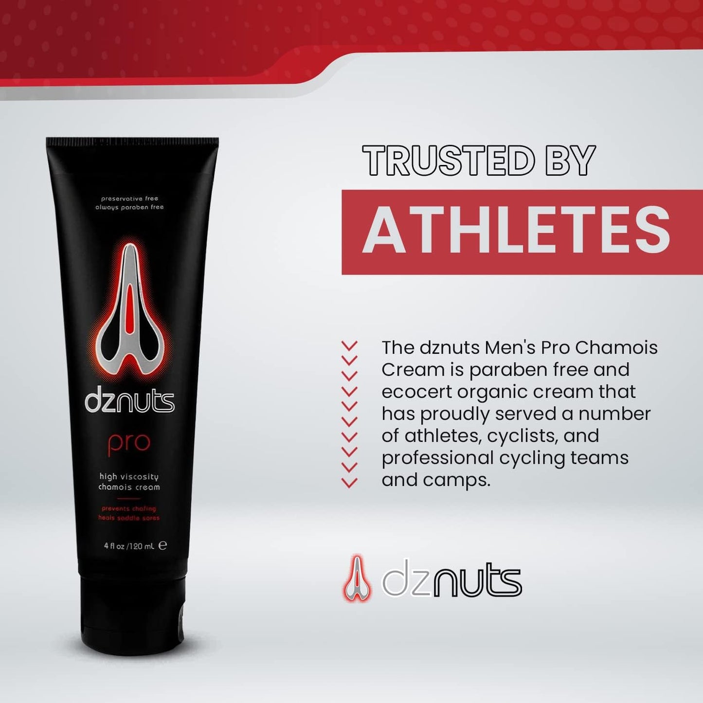 Men's Anti-Chafing Chamois Cream for Cyclists, Runners, Triathletes - Soothes Saddle Sores, Rubbing, Friction - 4 Fl Oz Pack