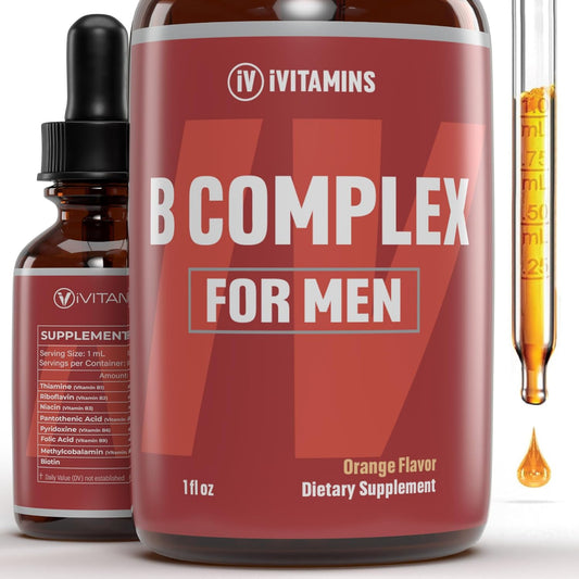 Men's B Complex Liquid Vitamin Supplement - 1 fl oz | Super B Complex with Vitamin B | VIT B Complex for Energy & Wellness