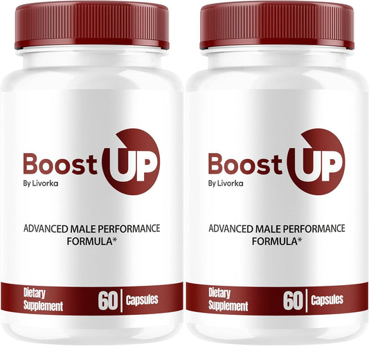 Men's Boost Up Pills (2 Pack) - Advanced Formula Supplement for Energy and Vitality, 120 Capsules