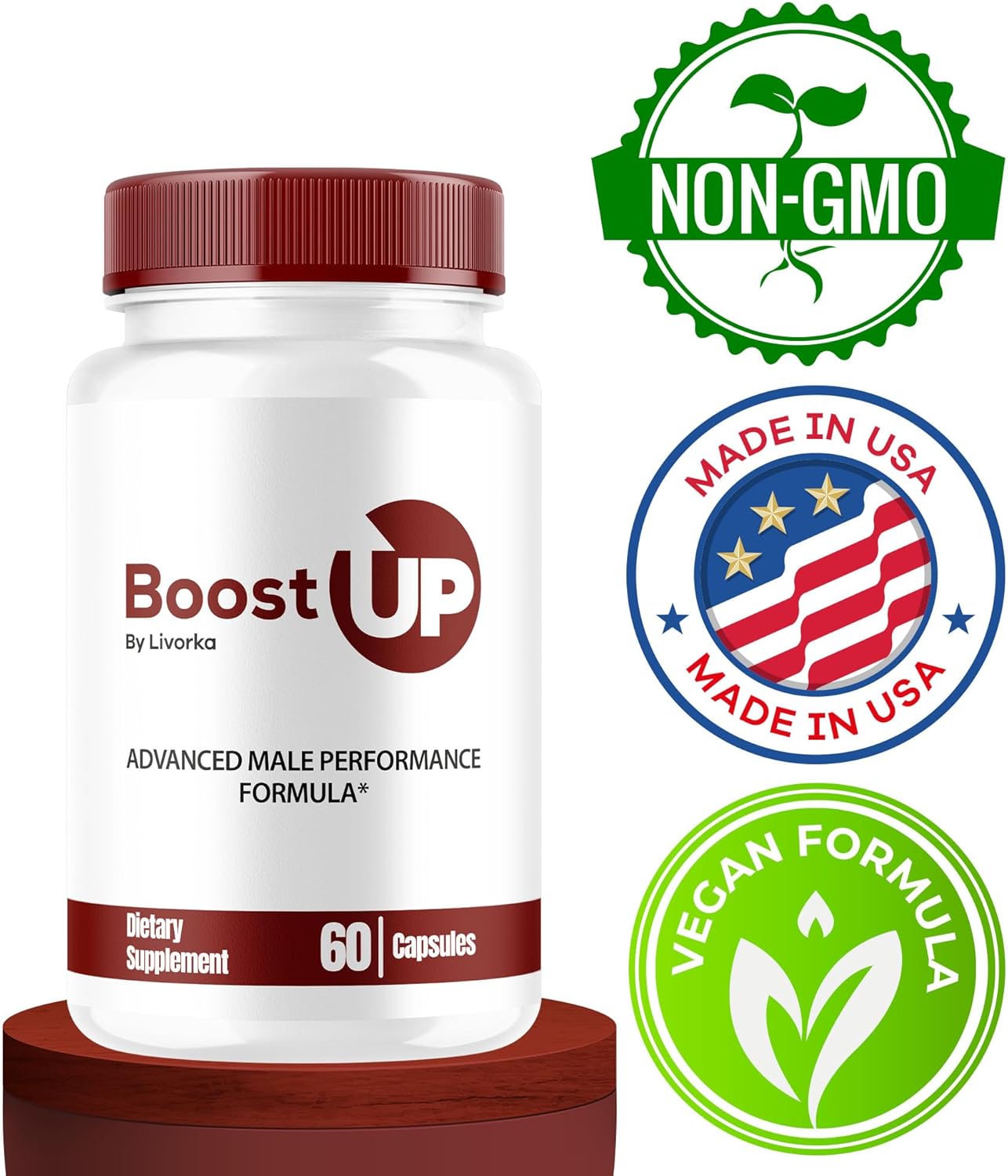 Men's Boost Up Pills (2 Pack) - Advanced Formula Supplement for Energy and Vitality, 120 Capsules