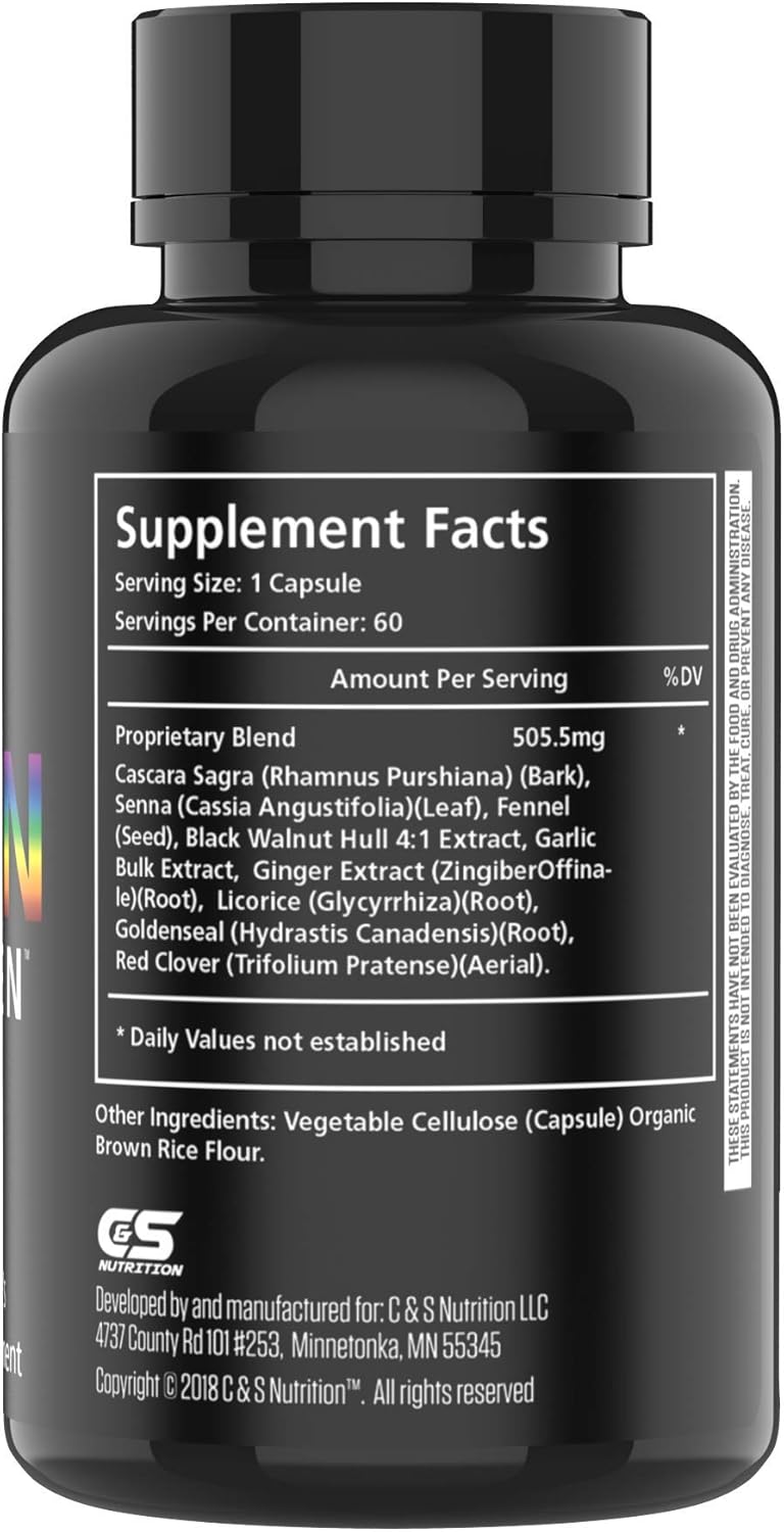 Men's Digestive Health & Immune Support Supplement - Fiber & Outbreak Care, Natural Constipation Relief & Body Cleanse Formula