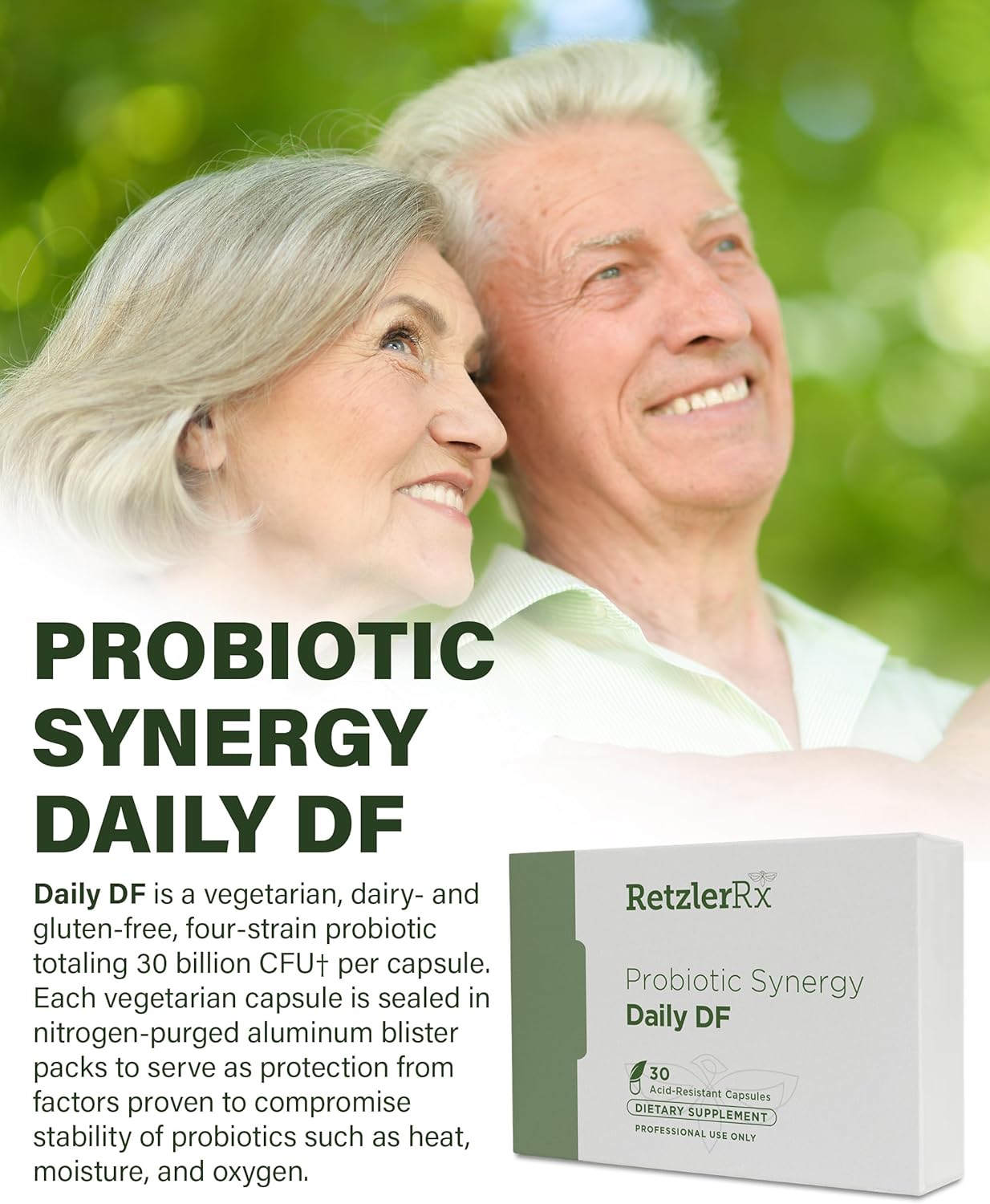 Men's Digestive Health Probiotic Supplement - 30 Billion CFU Bifidobacterium - Acid-Resistant Capsules - Supports Flora Balance - 30 Count