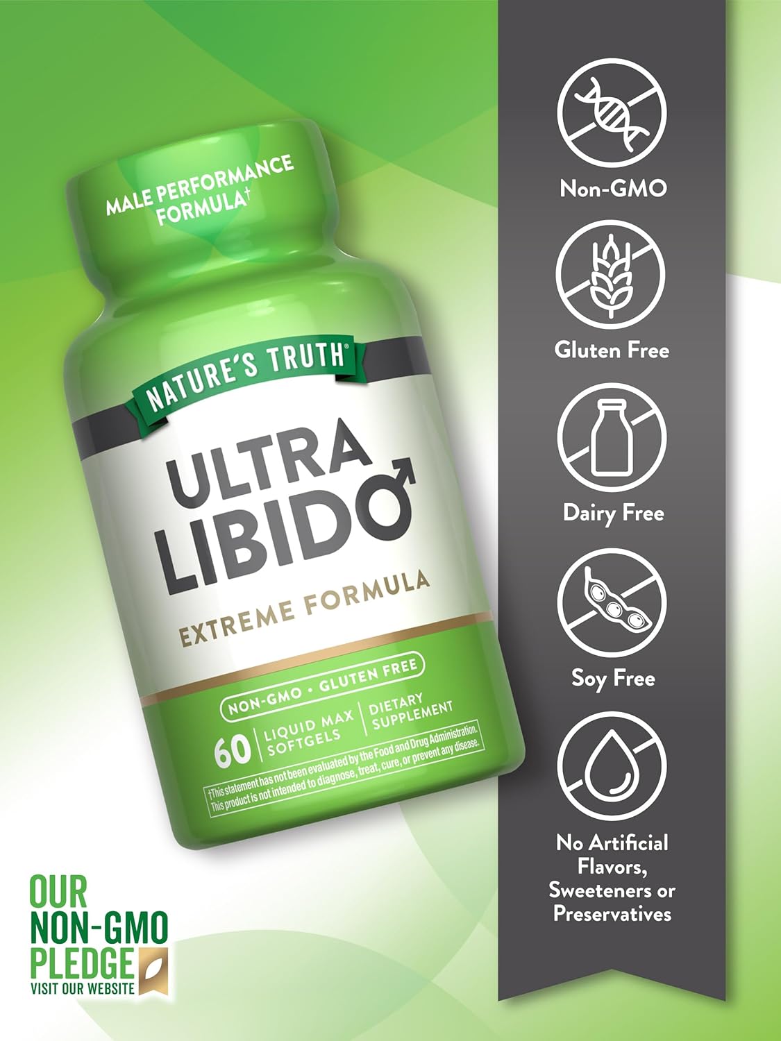 Men's Libido Support Supplement with Tongkat Ali, Horny Goat Weed & Maca - Non-GMO & Gluten Free