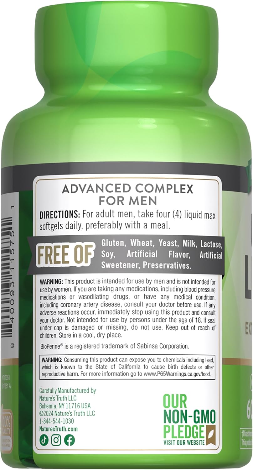 Men's Libido Support Supplement with Tongkat Ali, Horny Goat Weed & Maca - Non-GMO & Gluten Free