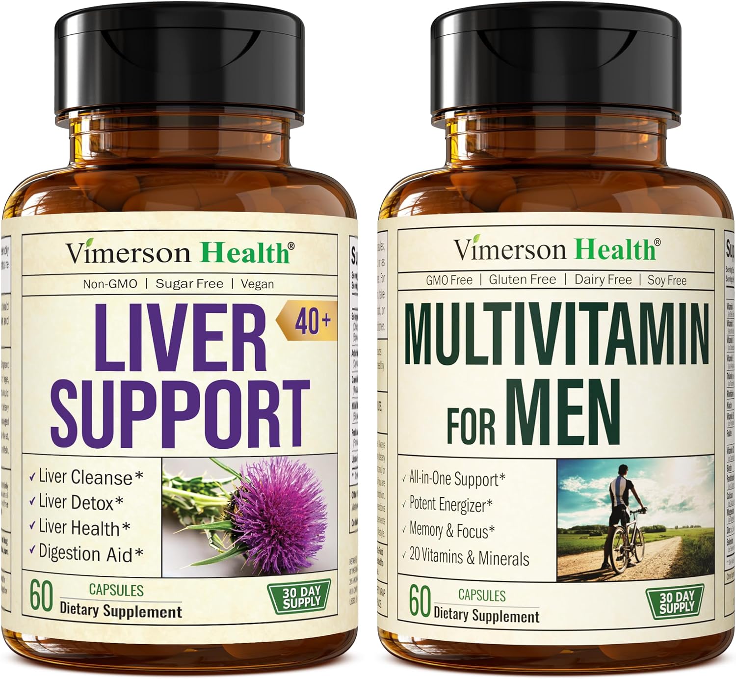 Men's Liver Cleanse Detox & Repair Supplement - Multivitamin with Vitamin A, C, D, E, B12, Zinc & More for Men's Health