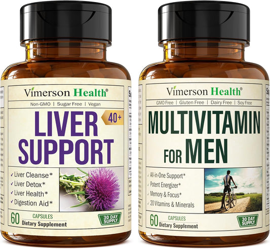 Men's Liver Cleanse Detox & Repair Supplement - Multivitamin with Vitamin A, C, D, E, B12, Zinc & More for Men's Health