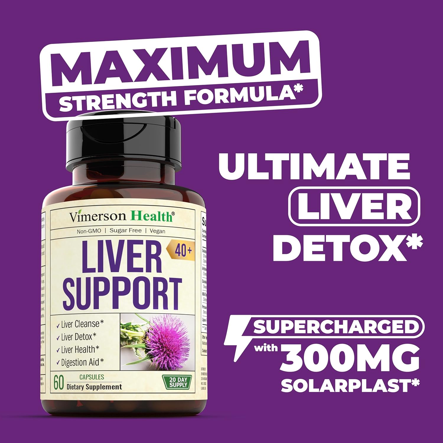 Men's Liver Cleanse Detox & Repair Supplement - Multivitamin with Vitamin A, C, D, E, B12, Zinc & More for Men's Health